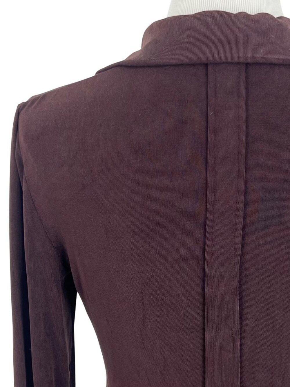 VTG Armani Oxblood Button-Up Top 10 | Office Siren Femme Fatale Quiet Luxury Y2K - Picture 8 of 13